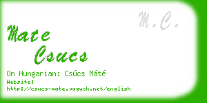 mate csucs business card