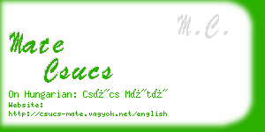 mate csucs business card